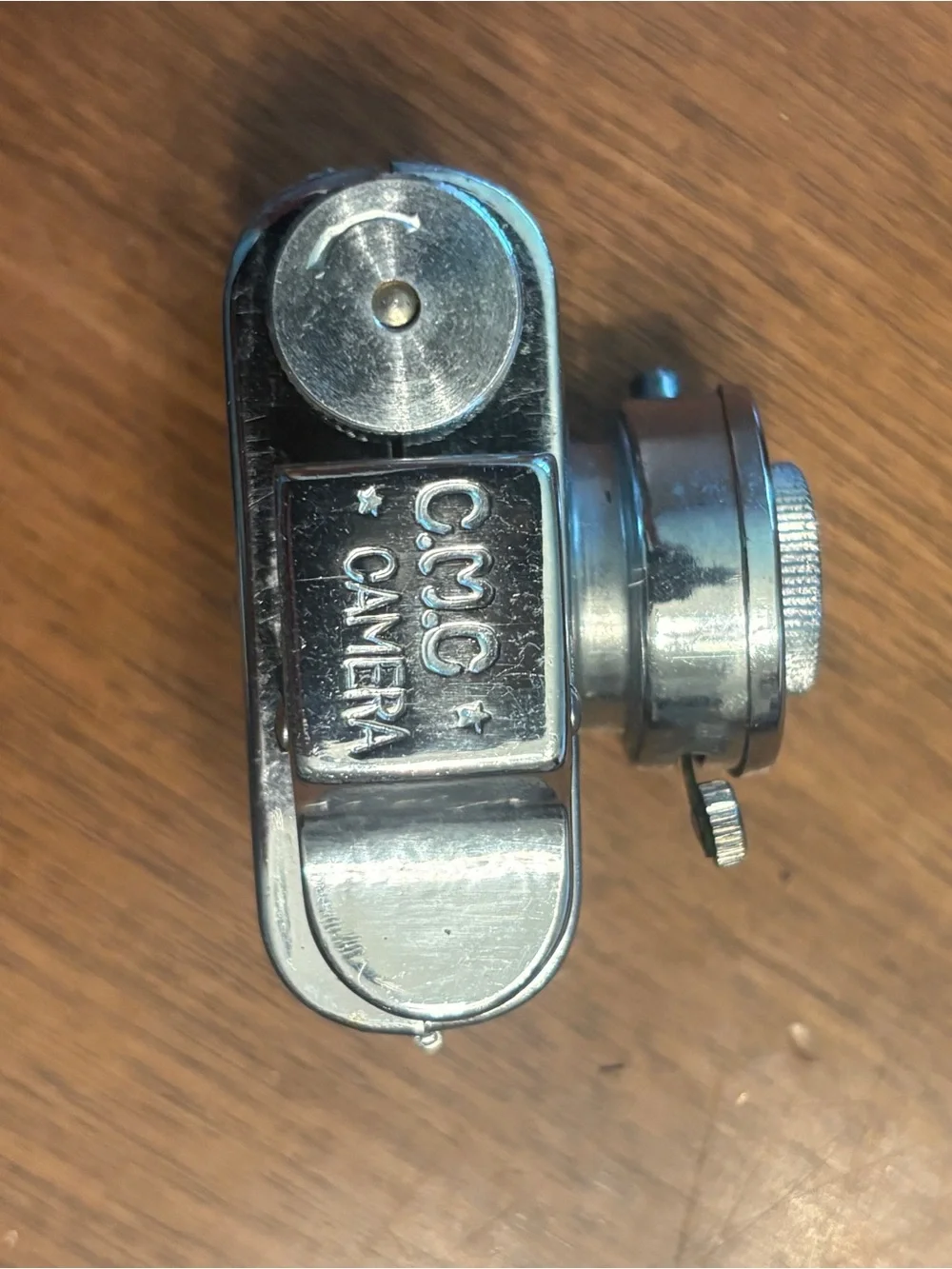 Vintage mini camera with leather case and original box